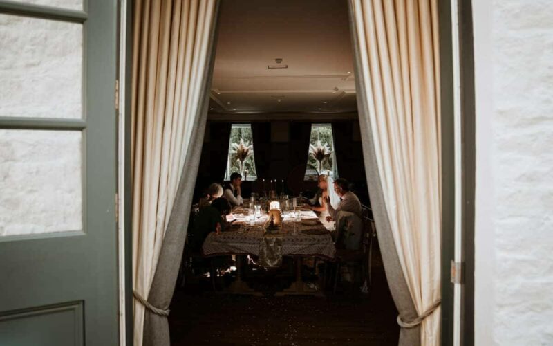 Candid view of the quiet wedding venue in County Durham - The High Force Hotel and Waterfall