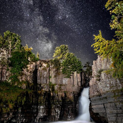Dark Sky stargazing at High Force Waterfall with dinner - Image by Gary Lintern