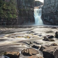 Long exposure image of High Force Waterfall