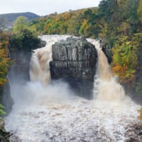 Drone image of High Force Waterfall