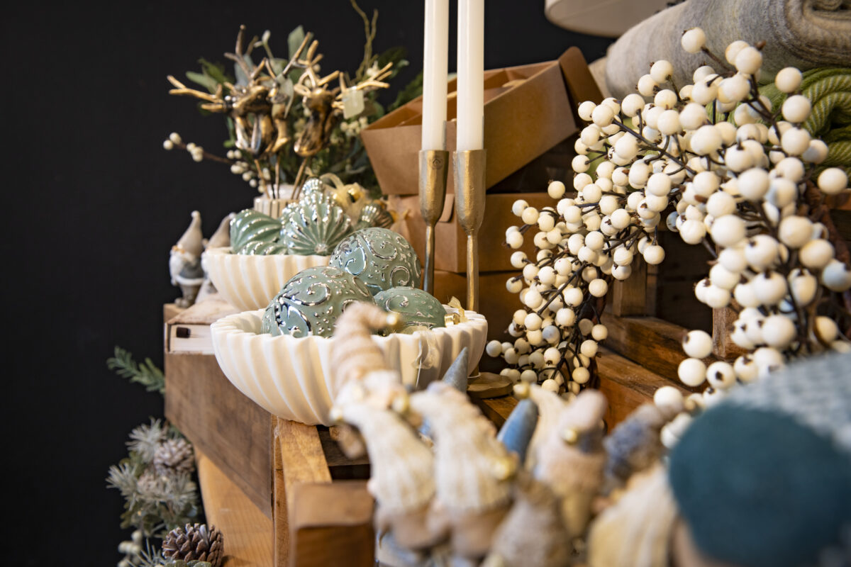 Festive Decorations and gifts from The Stables Shop at Raby Castle, County Durham