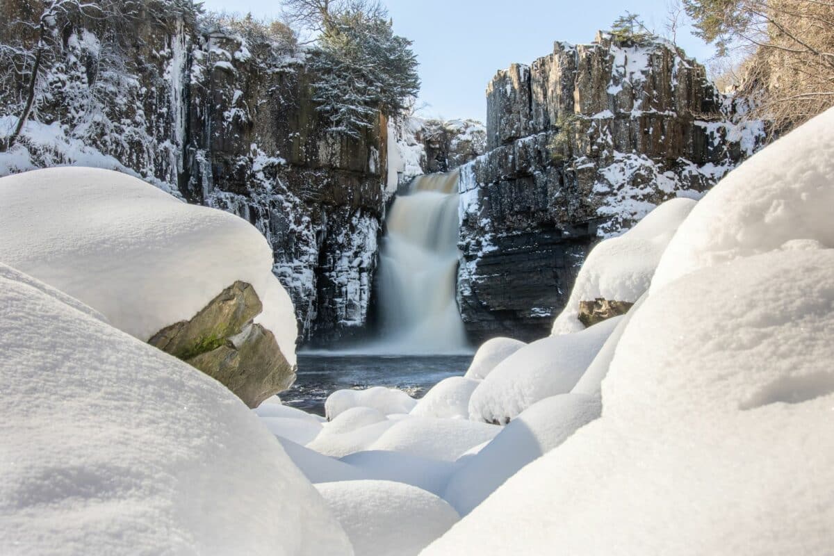 High Force Waterfall Winter Walk, County Durham