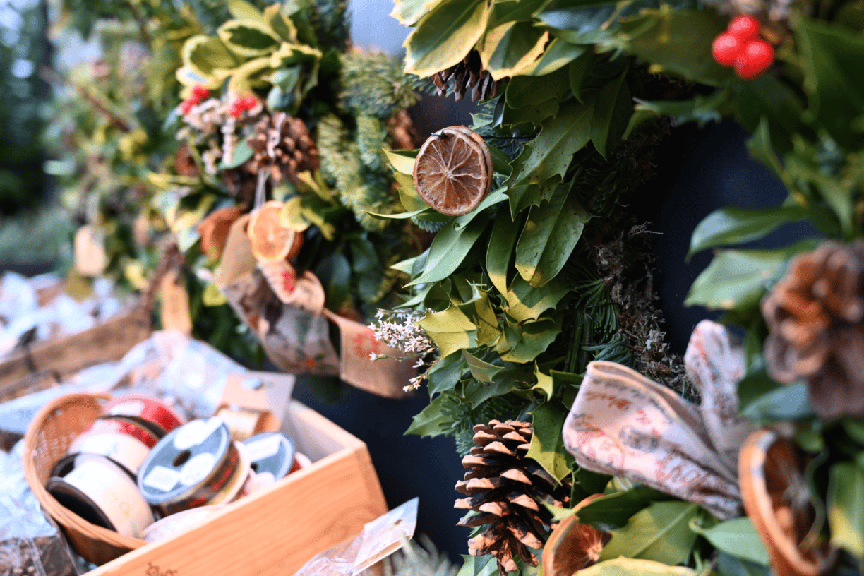 Festive Wreath making workshop at raby castle park and gardens festive activities near me this christmas county durham