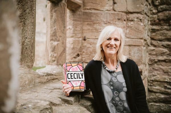 Annie Garthwaite with her debut novel, Cecily.