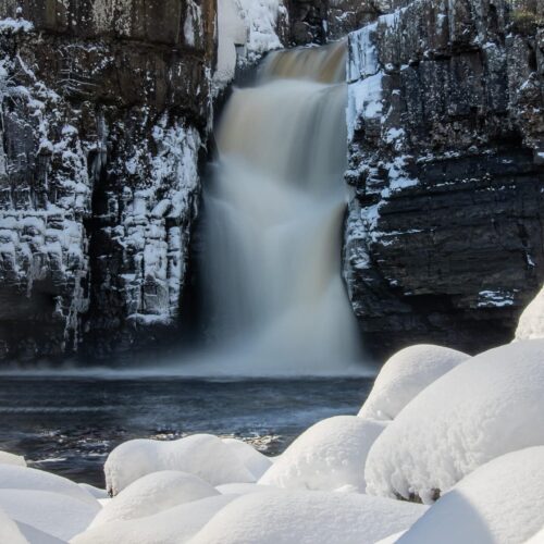 High Force Waterfall Snow