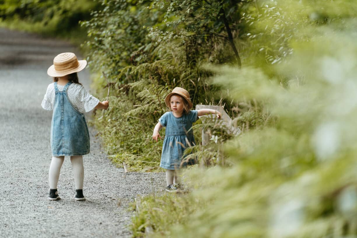 Children exploring the Little Bees’ Trail at High Force Waterfall with activity sheet in hand