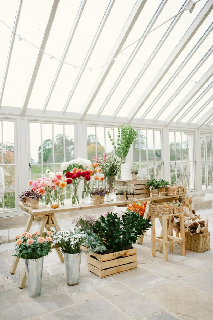 Periwinkle Barn Florist, Conservatory at Raby Castle, Park and Gardens, County Durham