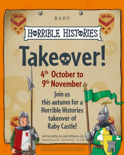 Horrible Histories Takeover at Raby Castle, Park and Gardens County Durham