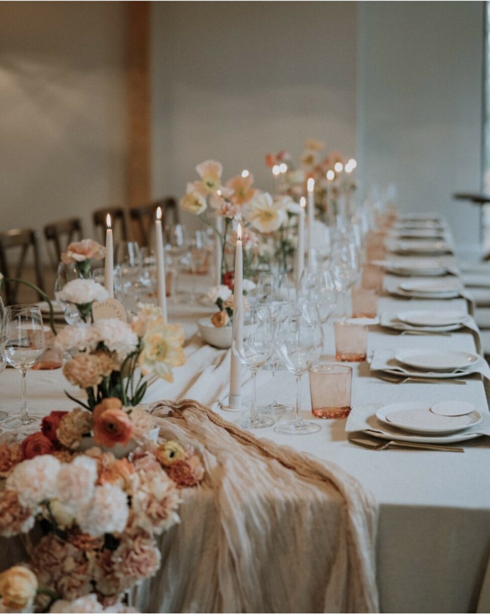 Tablescape with Periwinkle Barn