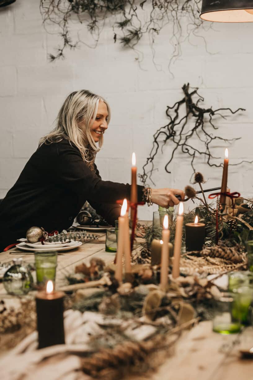 Tablescape with Periwinkle Barn