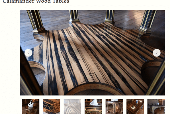 Exotic Woods in the Furniture Collection at Raby Castle